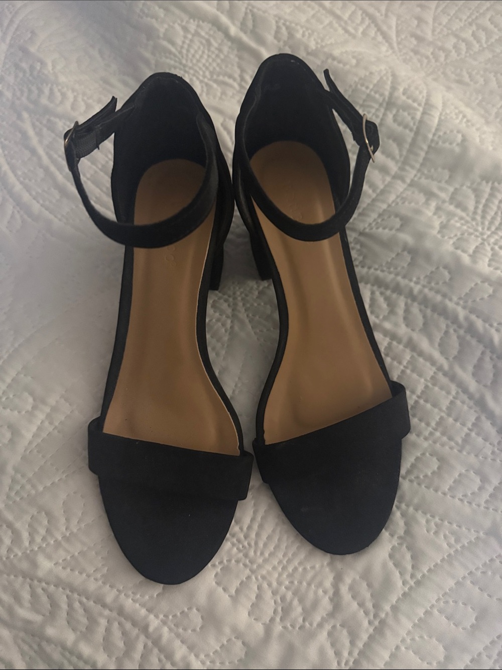 Classic Black Ankle-Strap Block Heel Sandals - Women